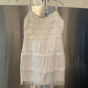 White fringe dress. Small